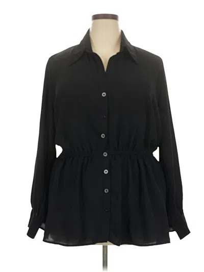 Assorted Brands Long Sleeve Blouse In Black