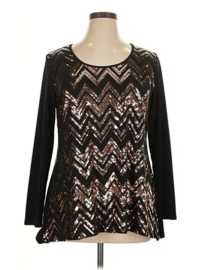 Pre-owned Assorted Brands Long Sleeve Blouse In Black