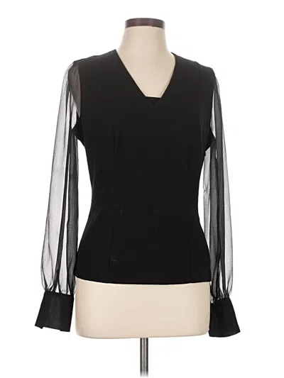 Pre-owned Assorted Brands Long Sleeve Blouse In Black