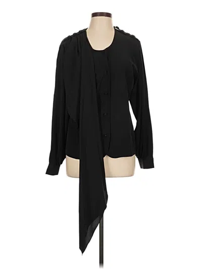 Pre-owned Assorted Brands Long Sleeve Blouse In Black