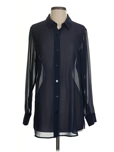 Pre-owned Assorted Brands Long Sleeve Blouse In Black