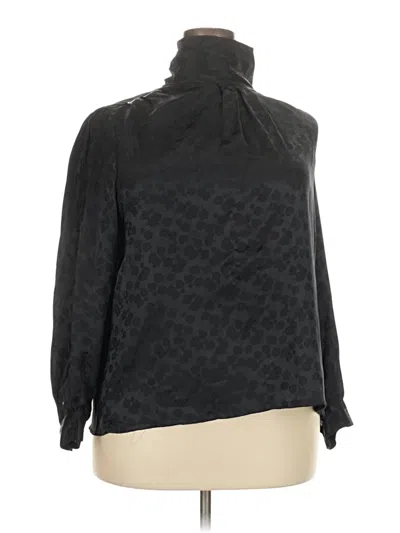 Pre-owned Assorted Brands Long Sleeve Blouse In Black
