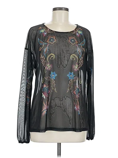 Pre-owned Assorted Brands Long Sleeve Blouse In Black