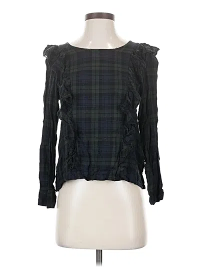 Pre-owned Assorted Brands Long Sleeve Blouse In Black