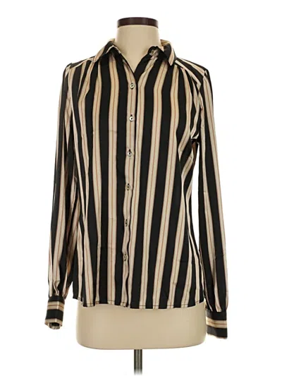 Pre-owned Assorted Brands Long Sleeve Blouse In Black
