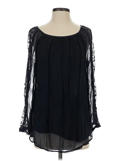 Pre-owned Assorted Brands Long Sleeve Blouse In Black