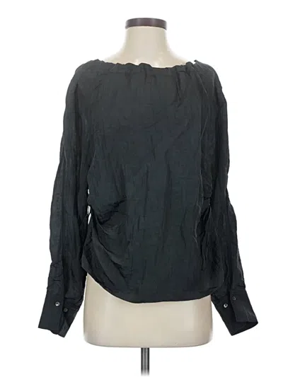 Pre-owned Assorted Brands Long Sleeve Blouse In Black