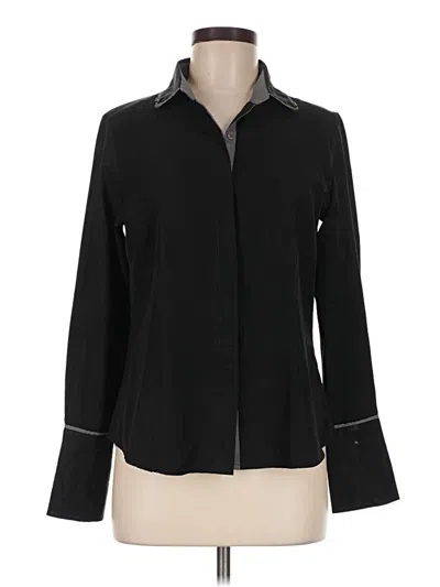 Pre-owned Assorted Brands Long Sleeve Blouse In Black