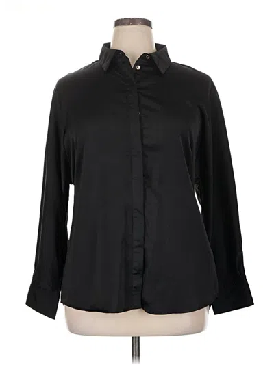 Pre-owned Assorted Brands Long Sleeve Blouse In Black