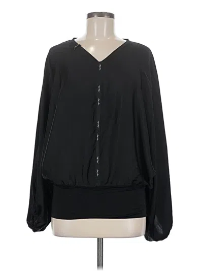 Pre-owned Assorted Brands Long Sleeve Blouse In Black