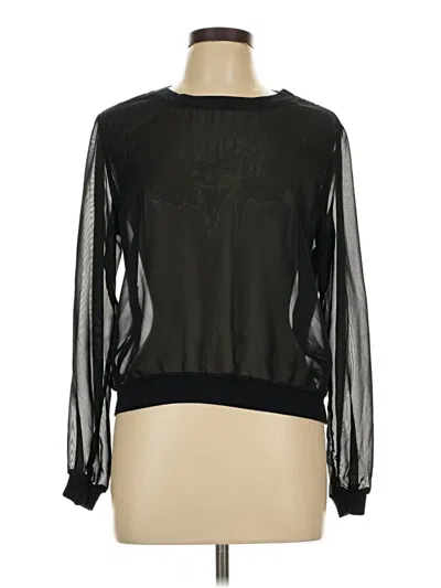 Pre-owned Assorted Brands Long Sleeve Blouse In Black