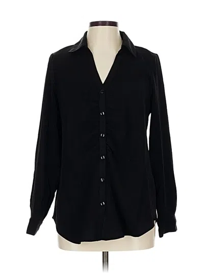 Pre-owned Assorted Brands Long Sleeve Blouse In Black