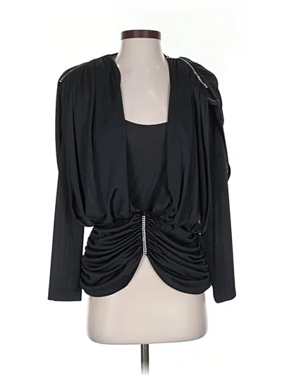 Pre-owned Assorted Brands Long Sleeve Blouse In Black