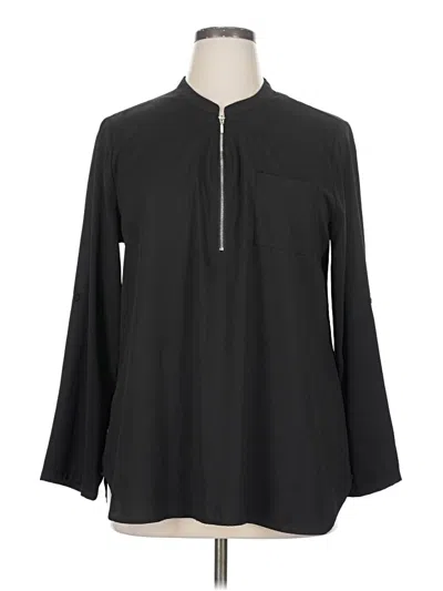Pre-owned Assorted Brands Long Sleeve Blouse In Black