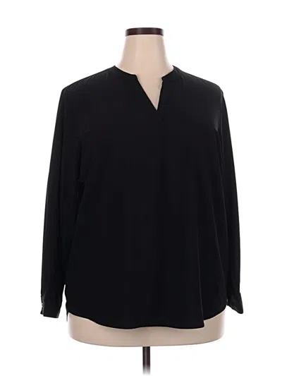 Pre-owned Assorted Brands Long Sleeve Blouse In Black
