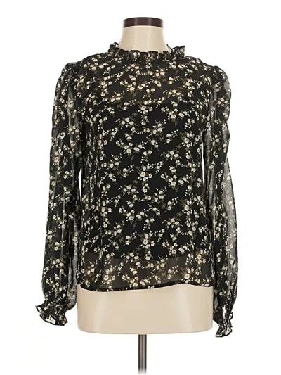 Pre-owned Assorted Brands Long Sleeve Blouse In Black