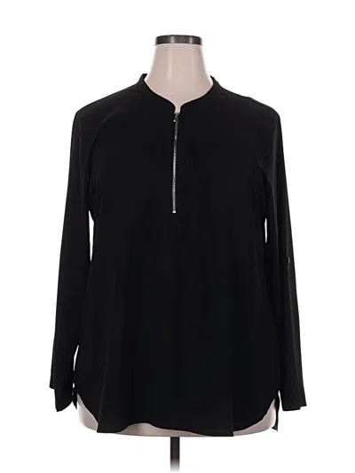 Pre-owned Assorted Brands Long Sleeve Blouse In Black
