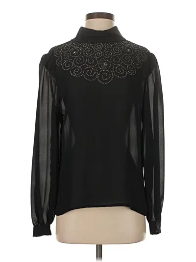 Pre-owned Assorted Brands Long Sleeve Blouse In Black