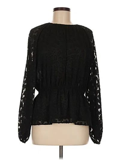Pre-owned Assorted Brands Long Sleeve Blouse In Black