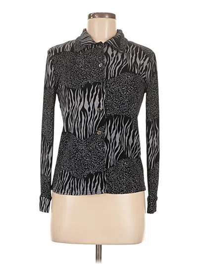 Pre-owned Assorted Brands Long Sleeve Blouse In Black