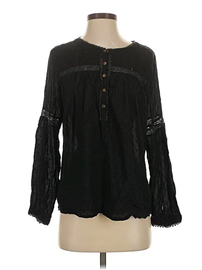 Pre-owned Assorted Brands Long Sleeve Blouse In Black