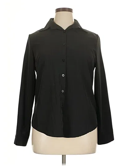 Pre-owned Assorted Brands Long Sleeve Blouse In Black