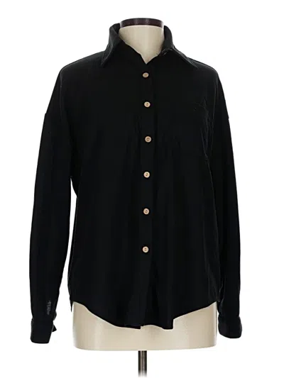 Pre-owned Assorted Brands Long Sleeve Blouse In Black