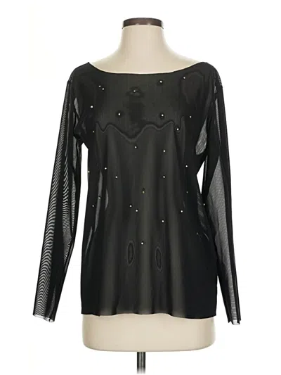 Pre-owned Assorted Brands Long Sleeve Blouse In Black