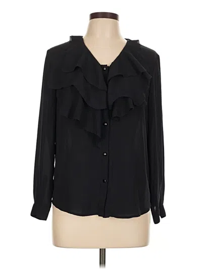 Pre-owned Assorted Brands Long Sleeve Blouse In Black
