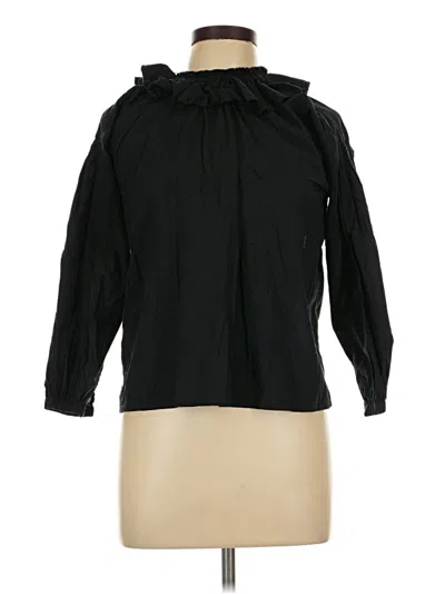 Pre-owned Assorted Brands Long Sleeve Blouse In Black