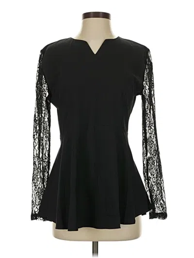 Pre-owned Assorted Brands Long Sleeve Blouse In Black