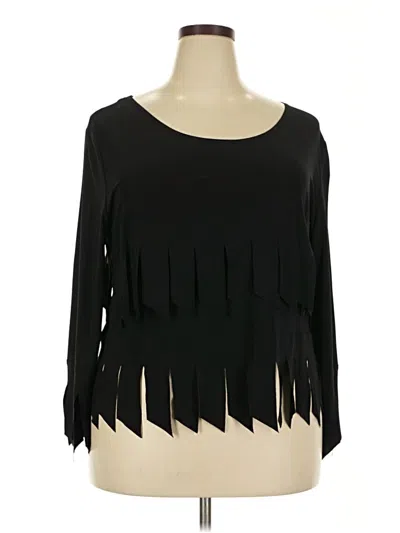 Pre-owned Assorted Brands Long Sleeve Blouse In Black