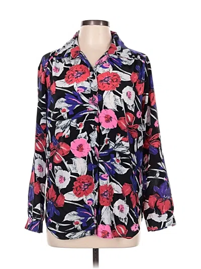 Pre-owned Assorted Brands Long Sleeve Blouse In Black