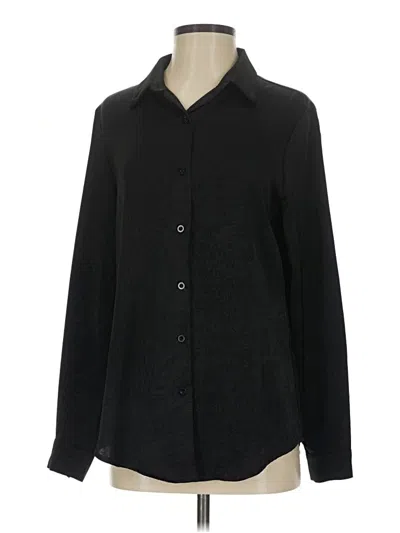 Pre-owned Assorted Brands Long Sleeve Blouse In Black