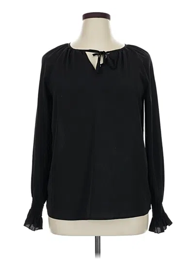 Pre-owned Assorted Brands Long Sleeve Blouse In Black