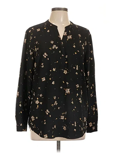 Pre-owned Assorted Brands Long Sleeve Blouse In Black