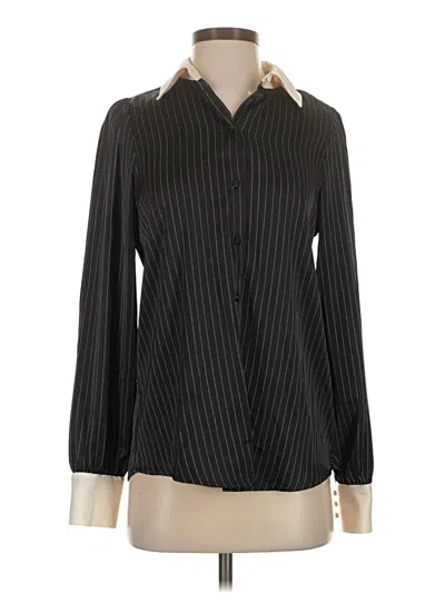Pre-owned Assorted Brands Long Sleeve Blouse In Black