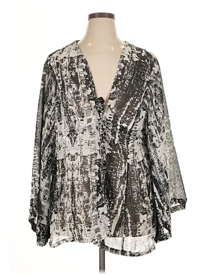 Pre-owned Assorted Brands Long Sleeve Blouse In Black