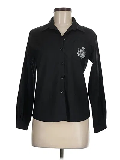 Pre-owned Assorted Brands Long Sleeve Blouse In Black