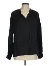 Assorted Brands Long Sleeve Blouse In Black