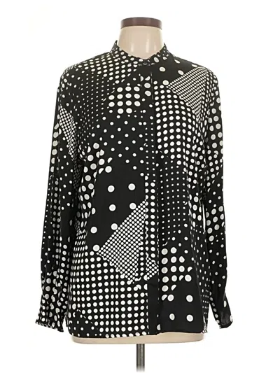 Pre-owned Assorted Brands Long Sleeve Blouse In Black