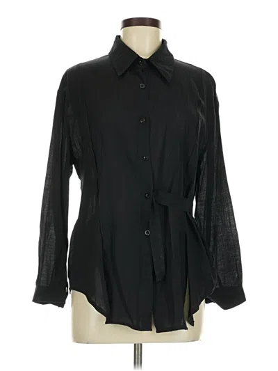Pre-owned Assorted Brands Long Sleeve Blouse In Black