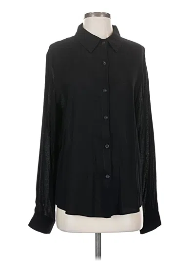 Pre-owned Assorted Brands Long Sleeve Blouse In Black