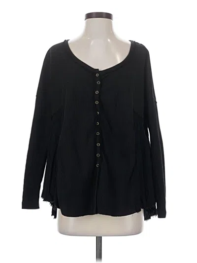 Pre-owned Assorted Brands Long Sleeve Blouse In Black