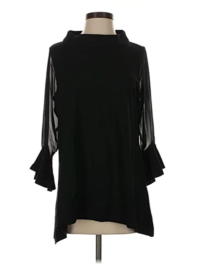 Pre-owned Assorted Brands Long Sleeve Blouse In Black