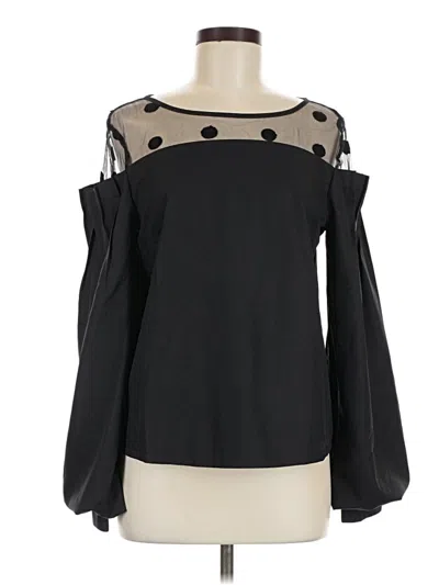 Pre-owned Assorted Brands Long Sleeve Blouse In Black
