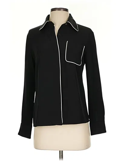 Pre-owned Assorted Brands Long Sleeve Blouse In Black