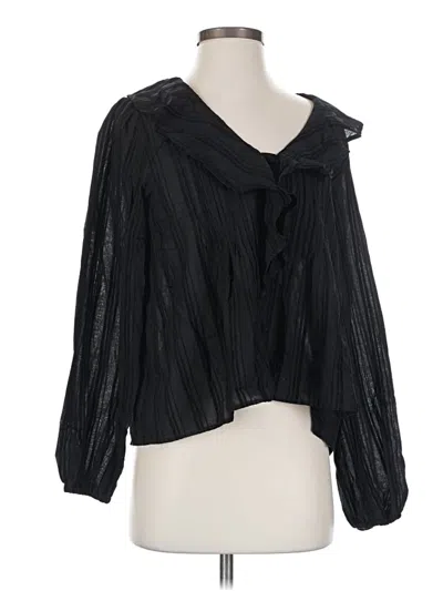 Pre-owned Assorted Brands Long Sleeve Blouse In Black