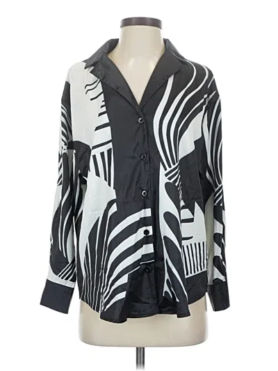 Pre-owned Assorted Brands Long Sleeve Blouse In Black