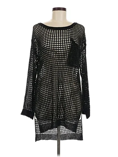 Pre-owned Assorted Brands Long Sleeve Blouse In Black